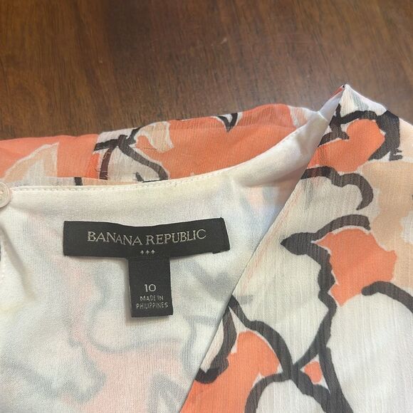 Banana Republic Floral Sleeveless Dress - Pink and White 10 (UBUP2) - Picture 3 of 6